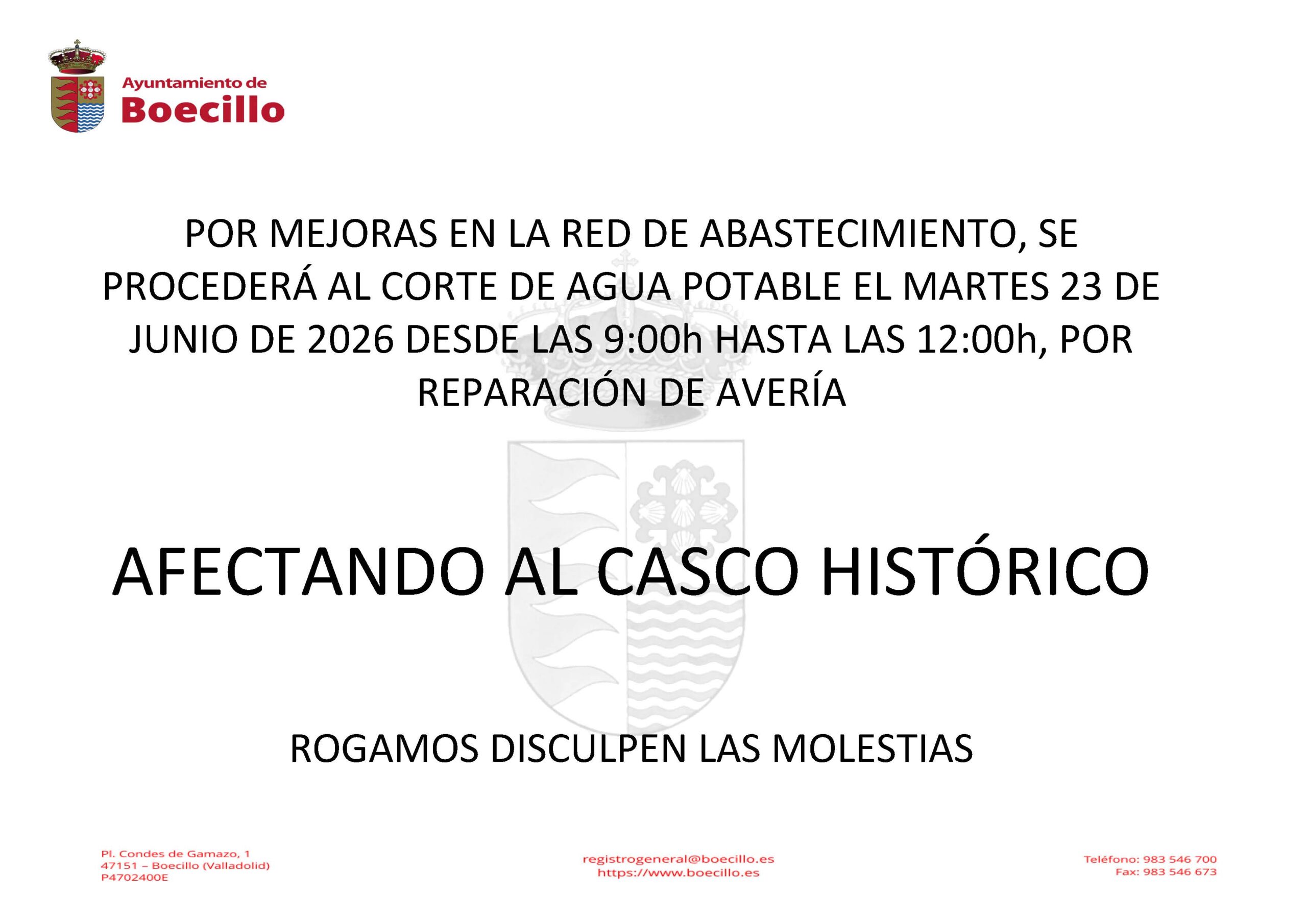 Cartel Agua Potable